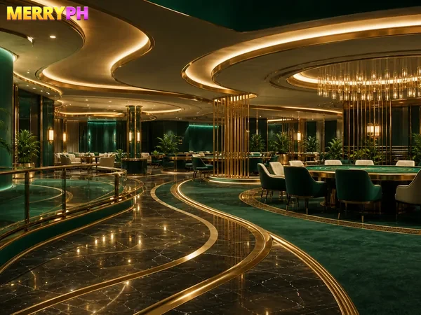 Live roulette wheel spinning at the MERRYPH live casino floor.